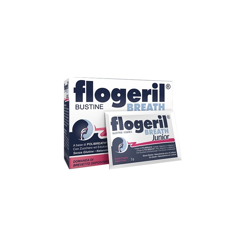 Flogeril Breath Junior per il supporto di naso e gola dei bambini 20 bustine