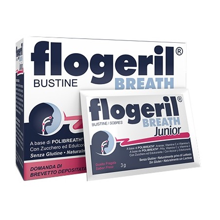 Flogeril Breath Junior per il supporto di naso e gola dei bambini 20 bustine