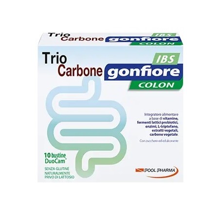 Pool Pharma Triocarbone Gonfiore Ibs 10 Buste Duocam Da 2 G + 1,5 G