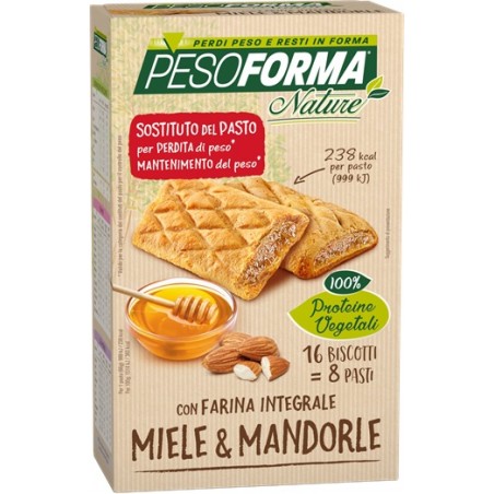 Nutrition & Sante' Italia Pesoforma Biscotto Integr Miele Mandorle 16 Pezzi 33 G