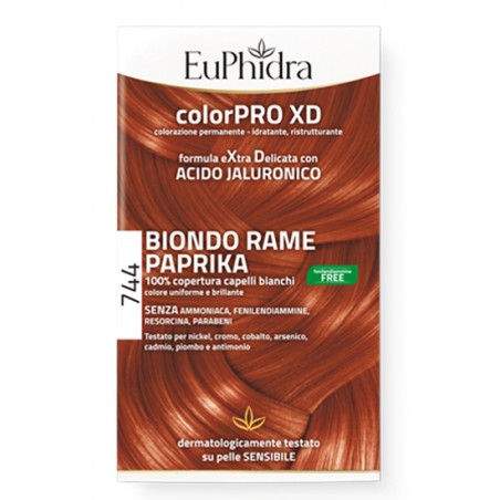 Zeta Farmaceutici Euphidra Colorpro Gel Colorante Capelli Xd 744 Paprika 50 Ml In Flacone + Attivante + Balsamo + Guanti