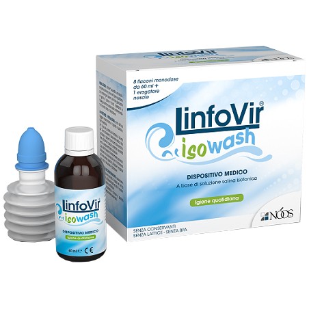 Noos Soluzione Salina Isotonica Linfovir Isowash 8 Flaconi Da 60 Ml