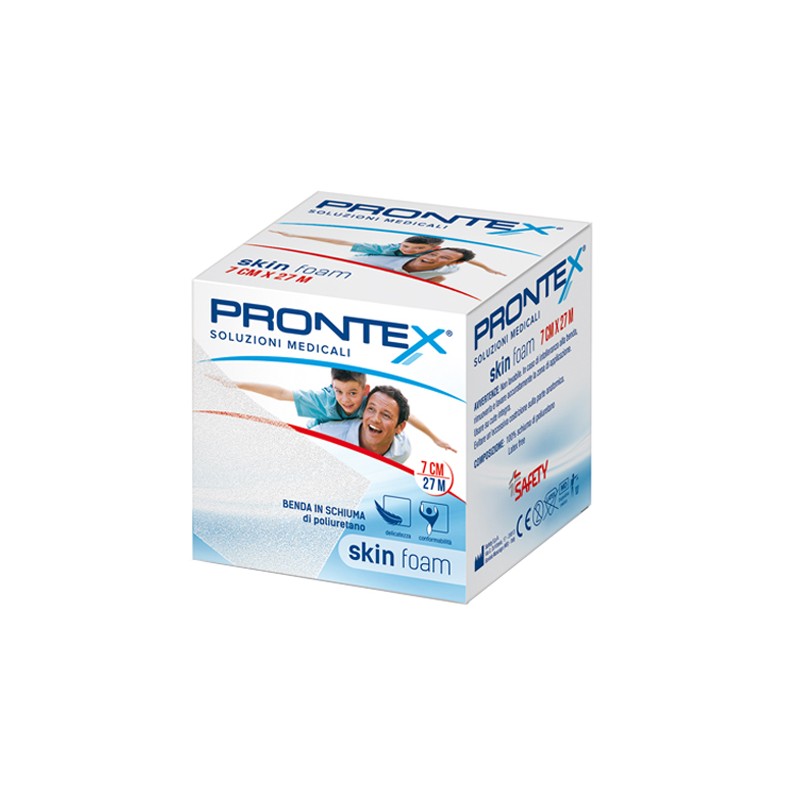 Safety Benda In Schiuma Prontex Skin Foam M 27 X 7 Cm Bianco