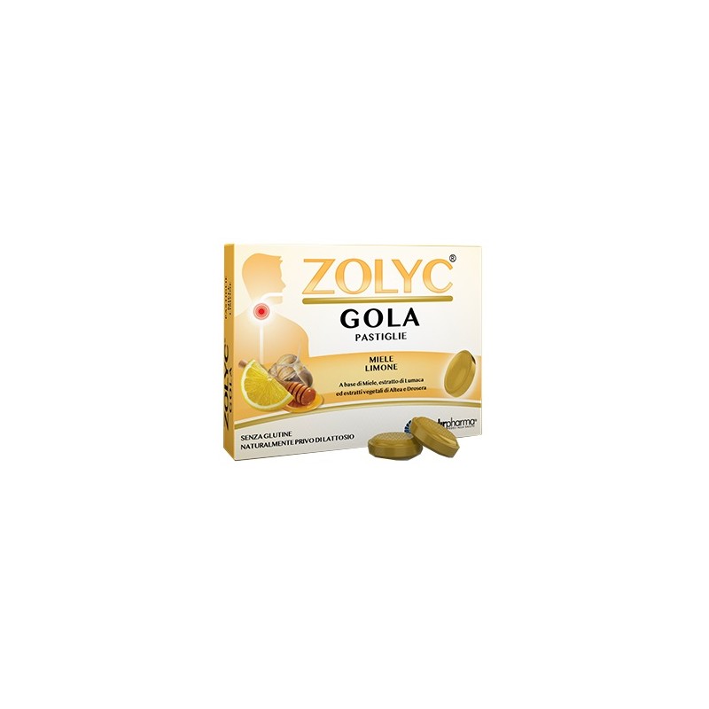 Zolyc Gola Miele/limone per il benessere respiratorio 36 pastiglie