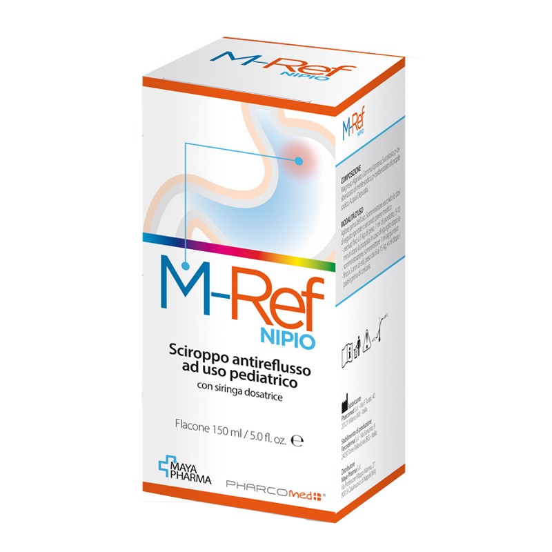 Maya Pharma M-ref Nipio Sciroppo Antireflusso Ad Uso Pediatrico 150 Ml Con Siringa Dosatrice