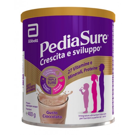 Abbott Pediasure Crescita&sviluppo Rinforza Cioccolato 400 G