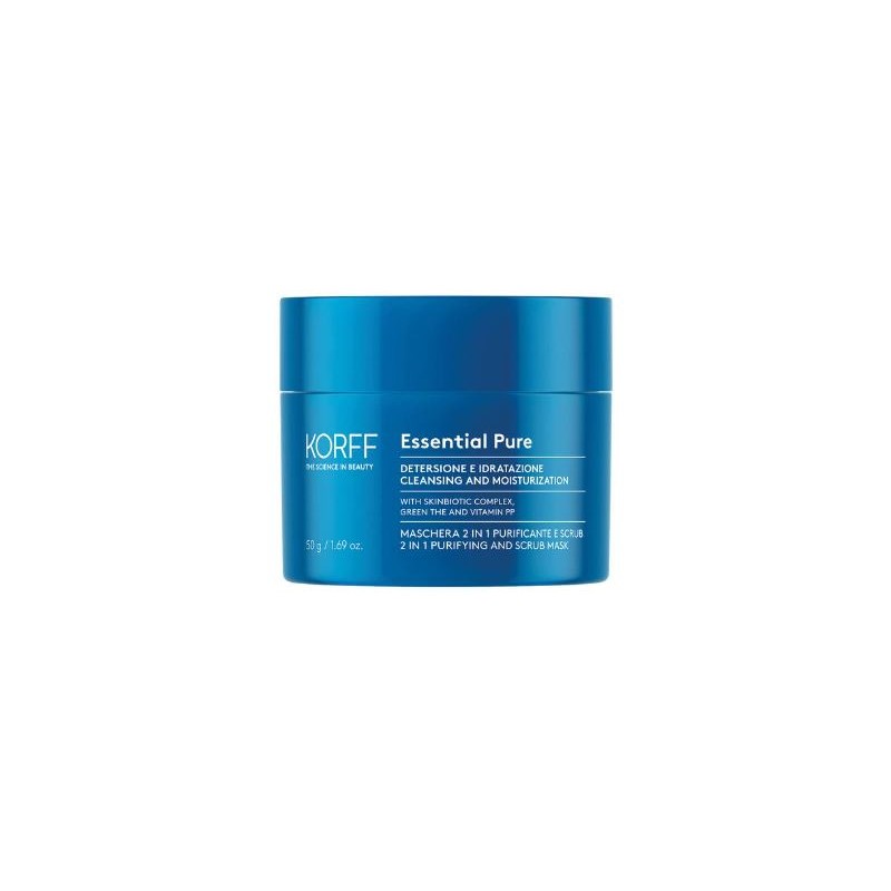 Korff Essential Pure Maschera purificante e scrub 2 in 1 50 ml