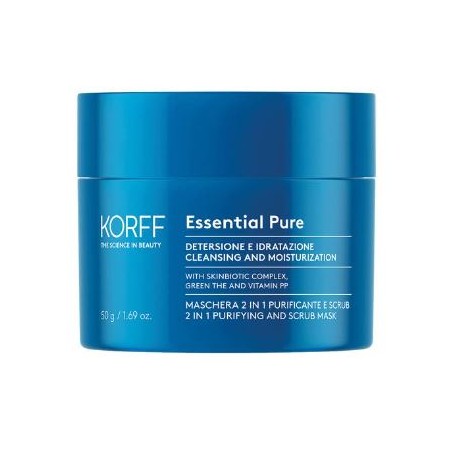 Korff Essential Pure Maschera purificante e scrub 2 in 1 50 ml