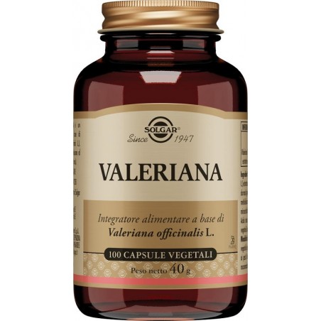 Solgar Valeriana integratore ansia e sonno 100 Capsule Vegetali