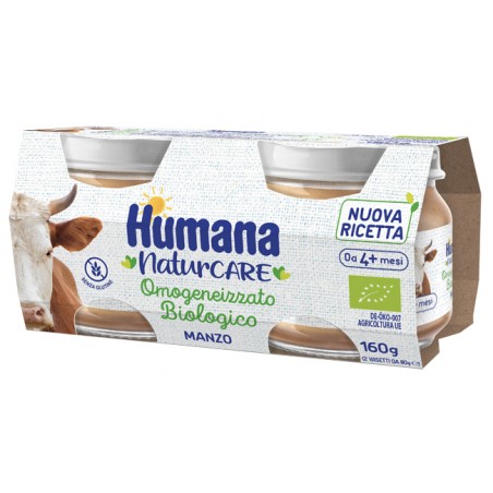 Humana Italia Humana Omogeneizzato Manzo Biologico 2 Pezzi 80 G