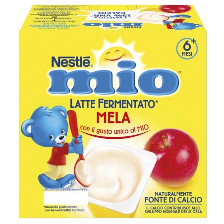 Nestle' Italiana Mio Merenda Latte Fermentato Mela 4 Pezzi Da 100 G