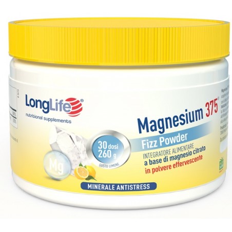 Longlife Magnesium 375 Fizz Powder 260 G