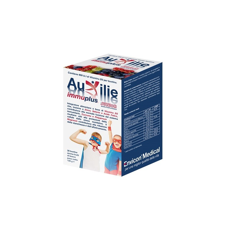 Envicon Medical Auxilie Immuplus Junior Solubile 30 Stick Pack