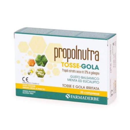 Farmaderbe Propolnutra Tosse Gola 20 Compresse Masticabili