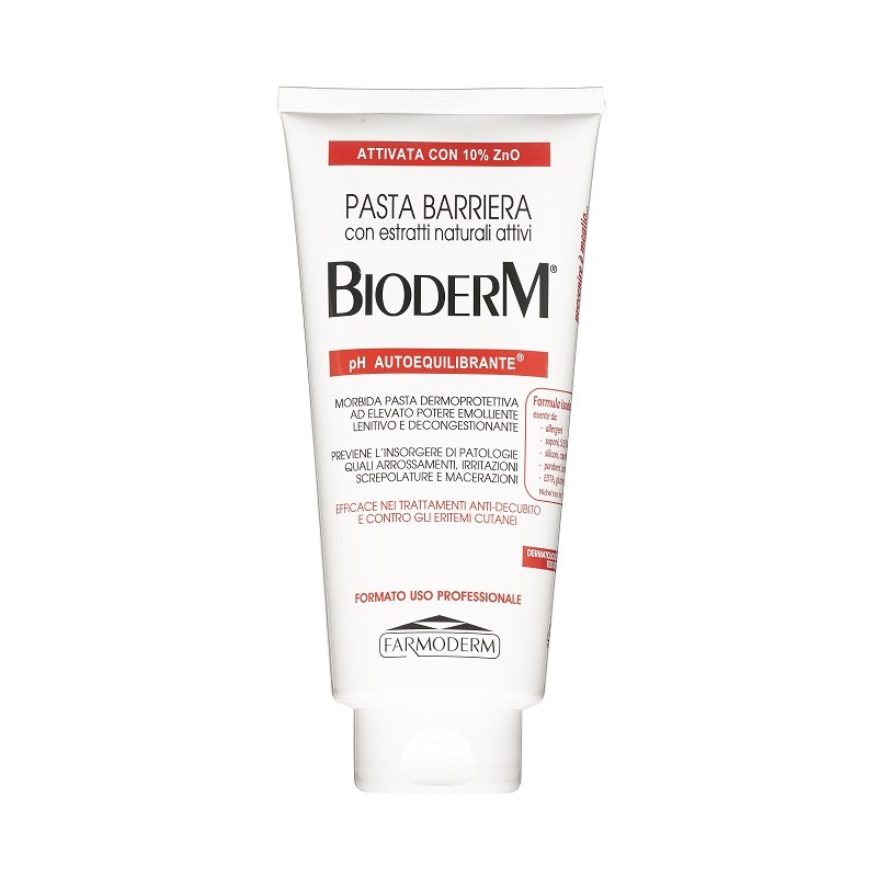 Farmoderm Bioderm Pasta Barriera Traspirante Ph Autoequilibrante Con 10% Zinco 300 Ml