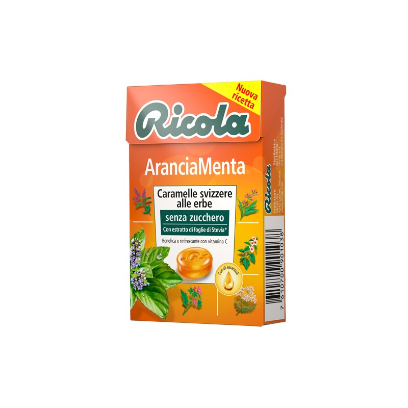 Ricola Ag Ricola Arancia Menta Senza Zucchero 50 G