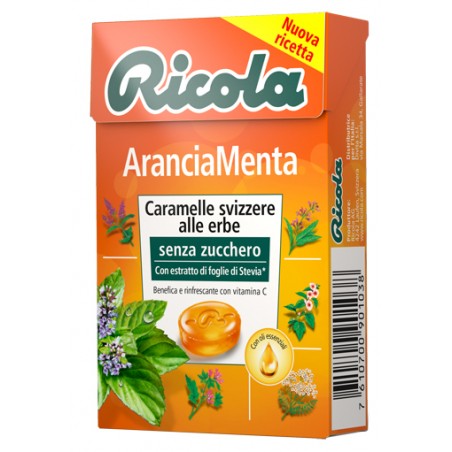 Ricola Ag Ricola Arancia Menta Senza Zucchero 50 G