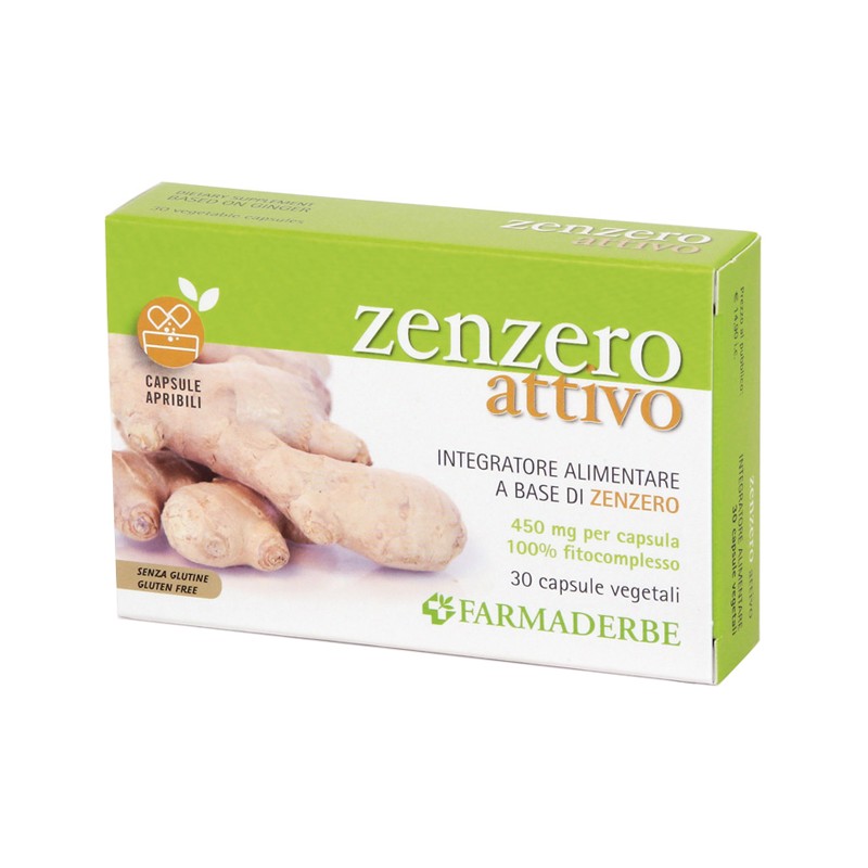 Farmaderbe Zenzero Attivo 30 Capsule Vegetali