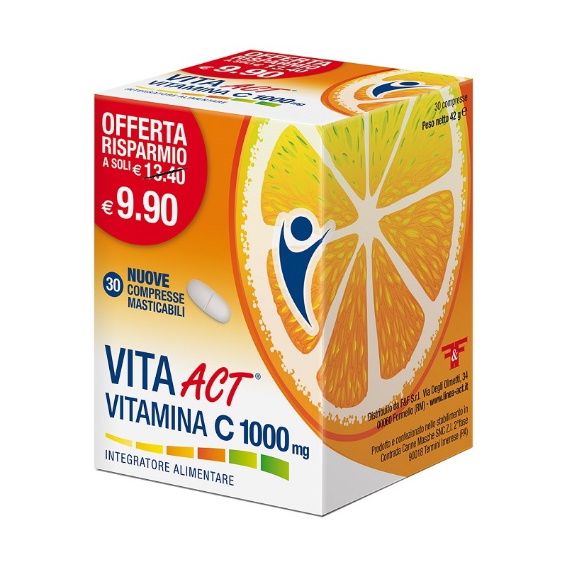 confezione 30 compresse vitamina C act 1 gr