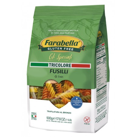 Bioalimenta Farabella Fusilli Tricolore 500 G