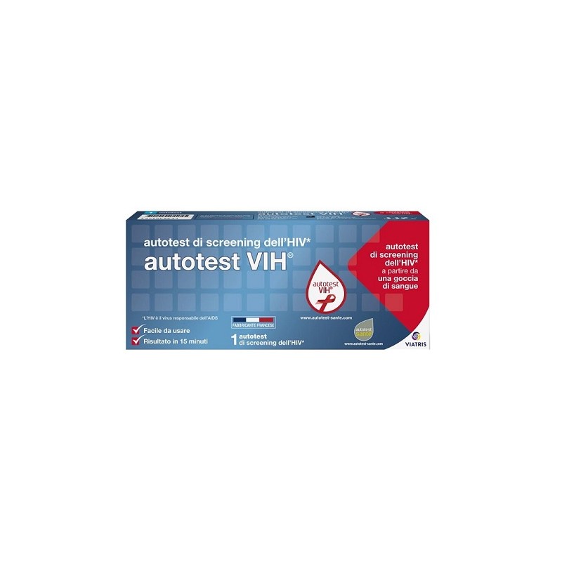 Mylan Italia Autotest Vih Screening Dell'hiv Contiene 1 Autotest + Soluzione + Bisturi + Cerotto + Garza + Salvietta Disinfettan