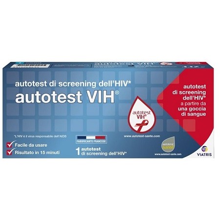 Mylan Italia Autotest Vih Screening Dell'hiv Contiene 1 Autotest + Soluzione + Bisturi + Cerotto + Garza + Salvietta Disinfettan