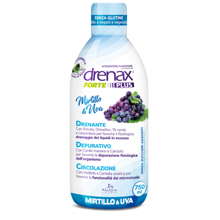 Paladin Pharma Drenax Forte Plus Originale Con Mirtillo E Uva 750 Ml