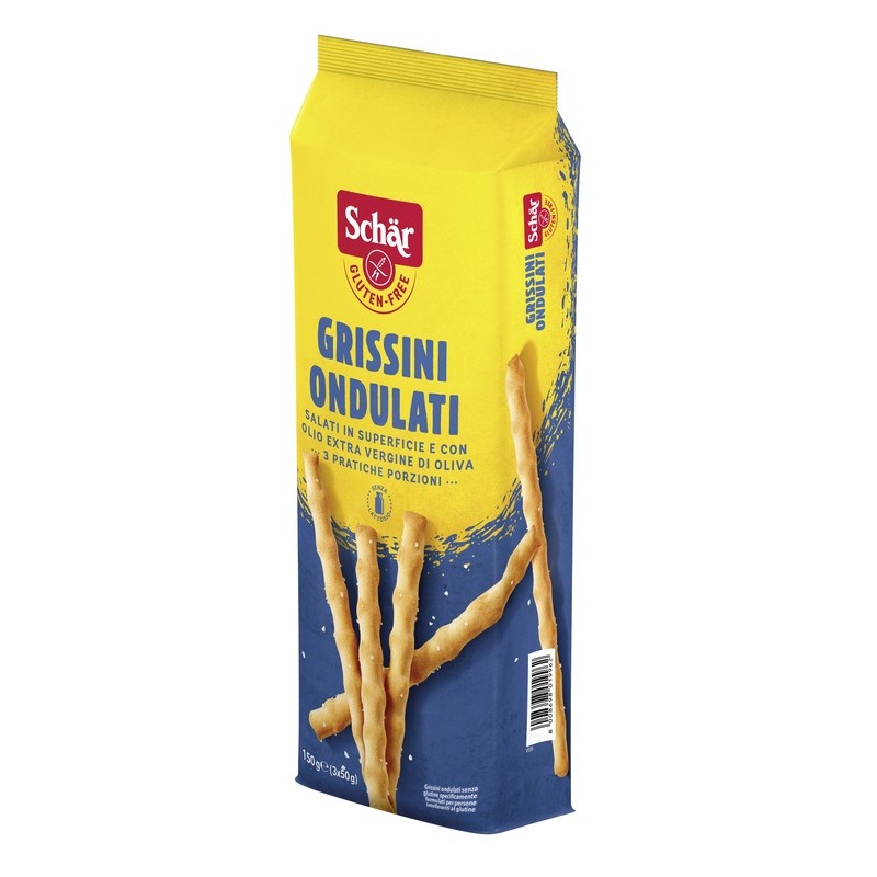 Dr. Schar Schar Grissini Ondulati Salati In Superficie 3 Porzioni Da 50 G