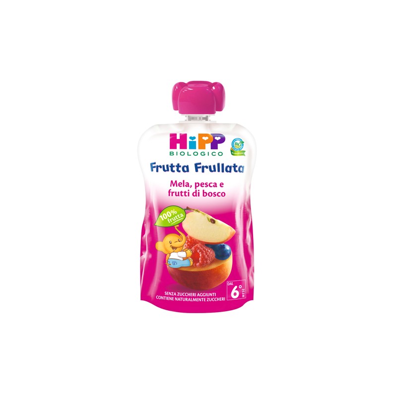 Hipp Italia Hipp Bio Frutta Frullata Mela Pesca Frutti Di Bosco 90 G