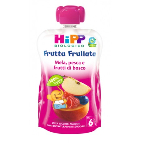 Hipp Italia Hipp Bio Frutta Frullata Mela Pesca Frutti Di Bosco 90 G