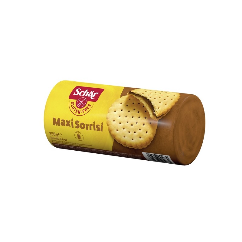 Dr. Schar Schar Maxi Sorrisi Biscotti Con Crema Al Cacao 250 G