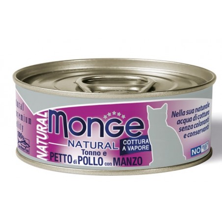 Monge & C. Monge Natural Quality Gatto Monge Natural Petto Di Pollo Con Manzo 80 G