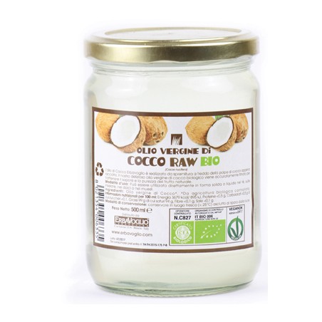 Erbavoglio Production Olio Di Cocco Bio 500 Ml