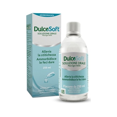 Confezione da 250 ml sciroppo dulcosoft per stitichezza e gonfiore