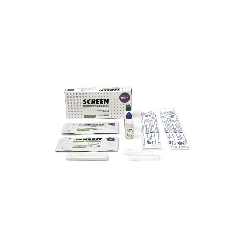 Screen Pharma S Test Rapido Streptococco Tampone Faringeo Screen 2 Pezzi