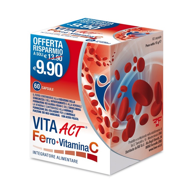 F&f Ferro + Vitamina C Act 60 Capsule