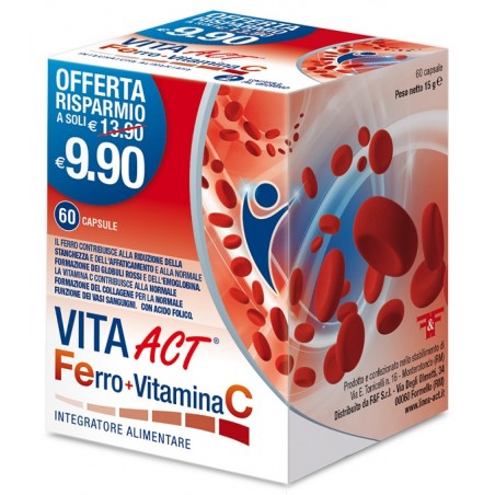 F&f Ferro + Vitamina C Act 60 Capsule