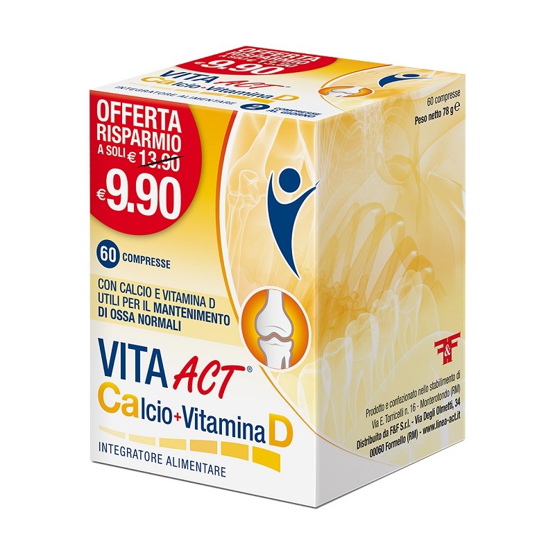 Calcio + Vitamina D Act 60 Compresse