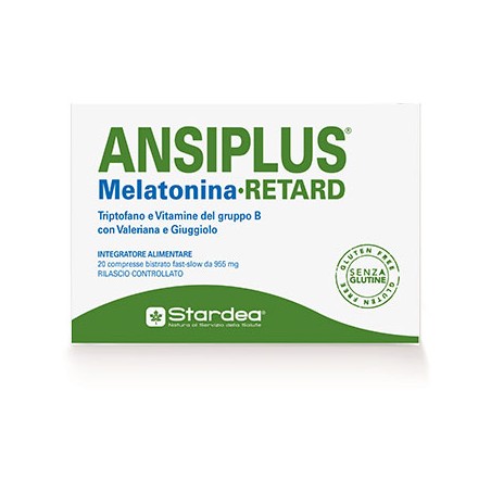 Stardea Ansiplus Retard Melatonina 20 Compresse Bistrato Fast Slow 955 Mg