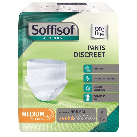 S. I. L. C. Pannolone Soffisof Air Dry Pants Discreet Medium 8 Pezzi