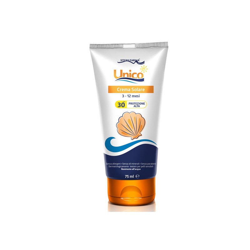 Sterilfarma Unico Crema Solare 3-12 Mesi Protezione Alta Spf 30+ 75 Ml