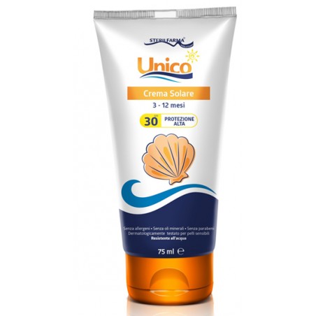 Sterilfarma Unico Crema Solare 3-12 Mesi Protezione Alta Spf 30+ 75 Ml