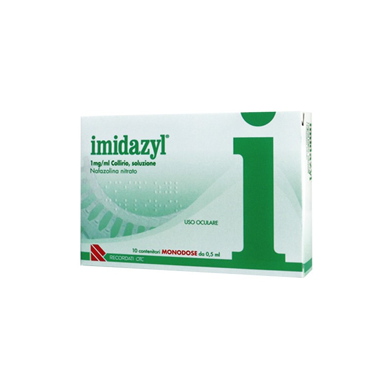 10 flaconcini monodose di collirio decongestionante Imidazyl