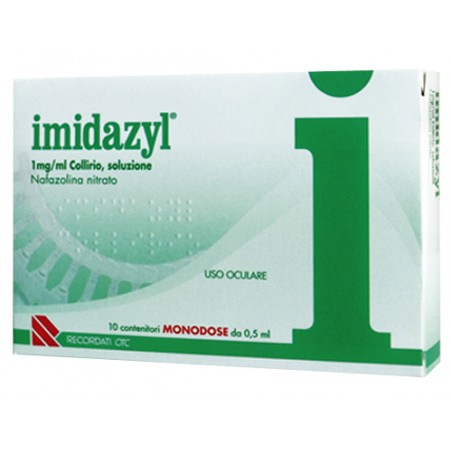 10 flaconcini monodose di collirio decongestionante Imidazyl