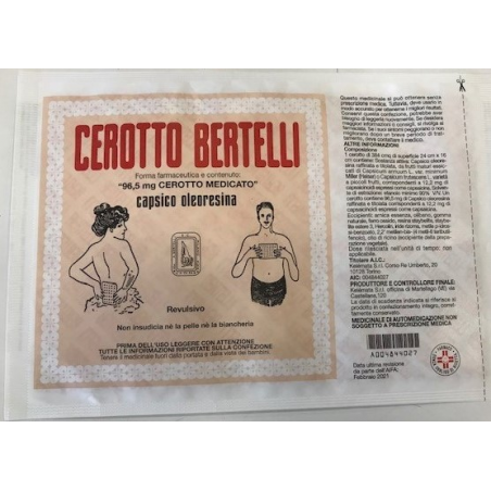 Kelemata Cerotto Bertelli 96,5 Mg Cerotto Medicato Capsico Oleoresina