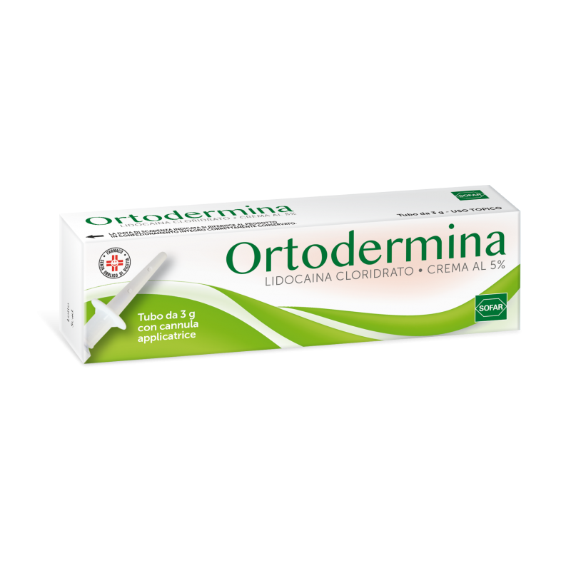 Ortodermina Crema Al 5%  Lidocaina Cloridrato 3 gr