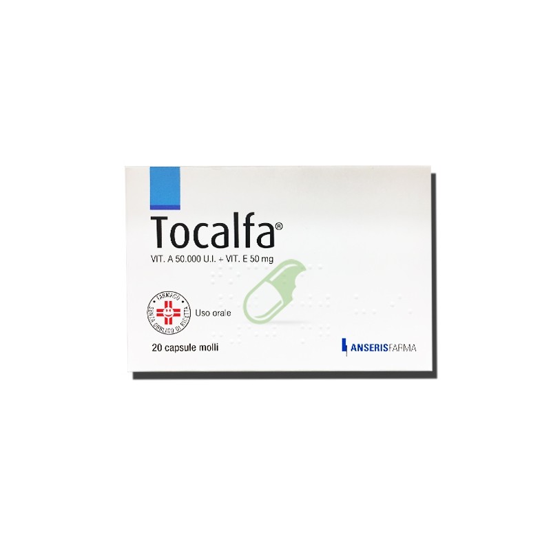 Difa Cooper Tocalfa Vitamina A + E 50.000 U.i. + 50 Mg Capsule Molli Associazione Di Vitamine Liposolubili