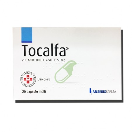 Difa Cooper Tocalfa Vitamina A + E 50.000 U.i. + 50 Mg Capsule Molli Associazione Di Vitamine Liposolubili