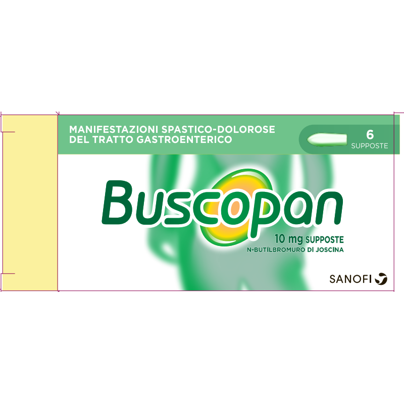 Buscopan 10 Mg 6 Supposte per disturbi stomaco e intestino