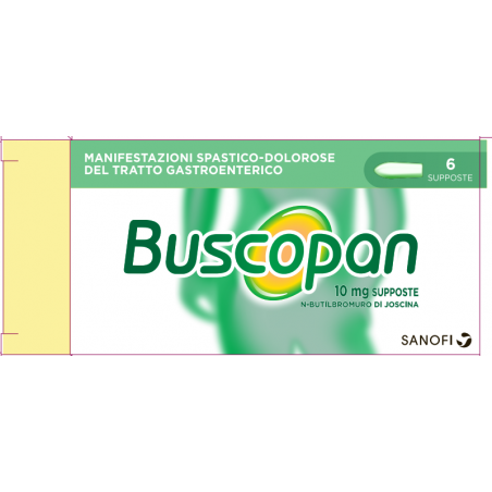 Buscopan 10 Mg 6 Supposte per disturbi stomaco e intestino